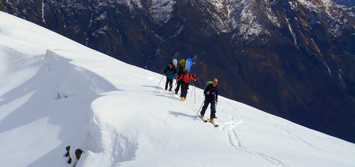 Raid e uscite di scialpinismo e splitboard nelle Alpi del Piemonte